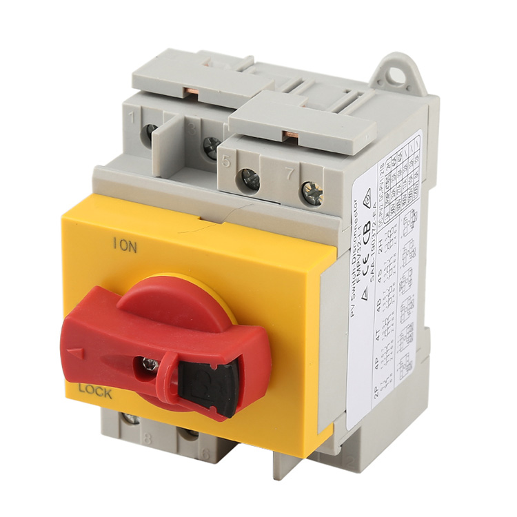 Din Rail माउन्ट गरिएको DC Isolators सौर्य Pv को लागि विच्छेदन स्विच